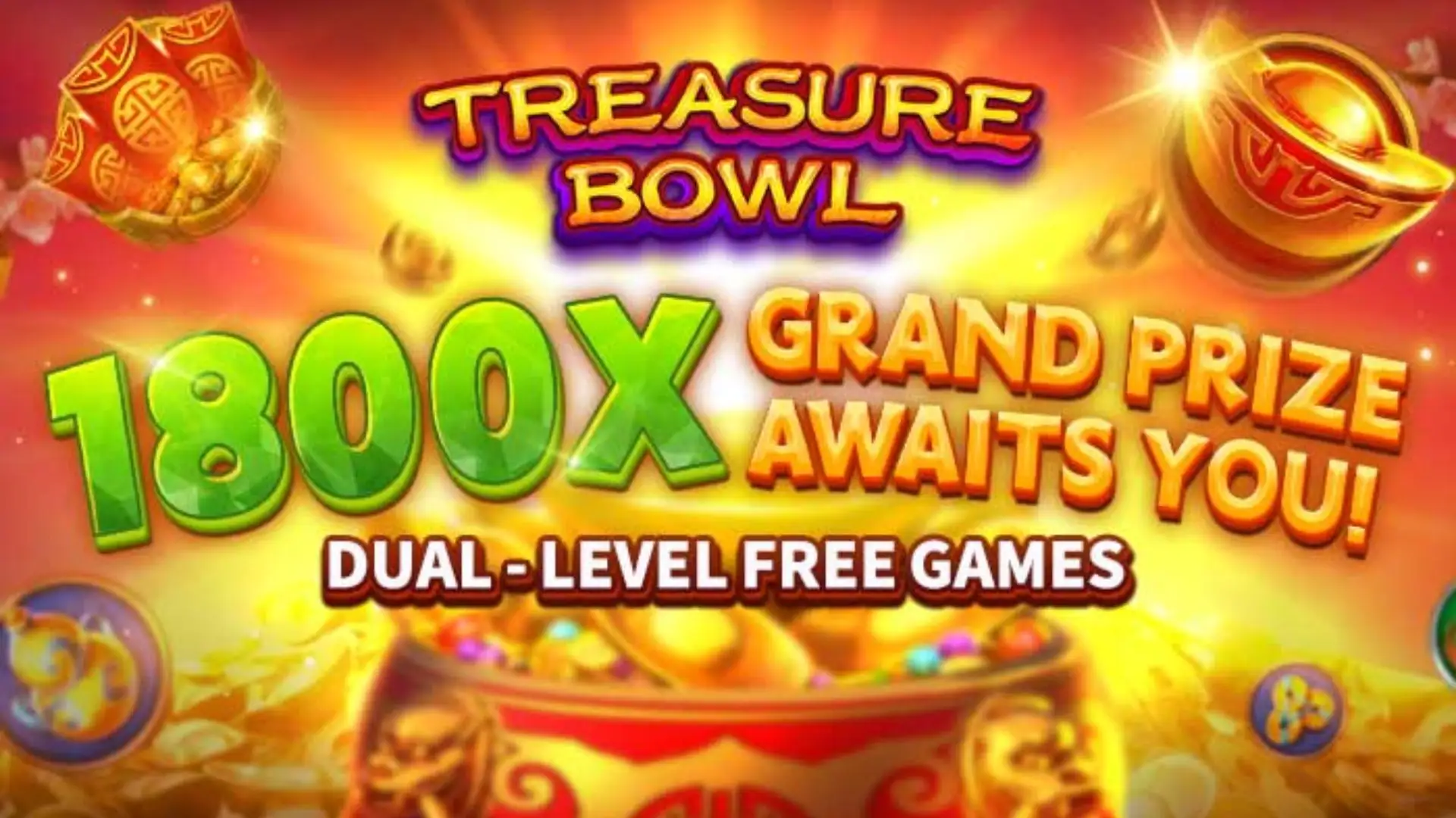 Multiplicadores Treasure Bowl fffgame - 7777x Máximo com Tigela Dourada